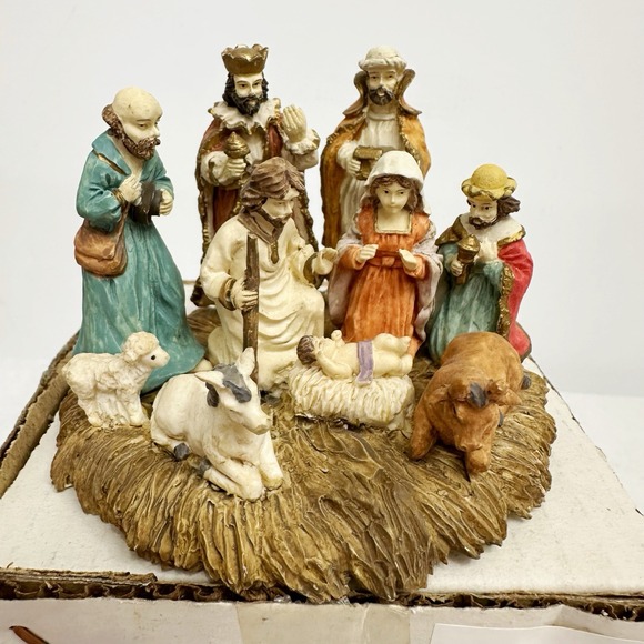 Lefton Other - Lefton Mini Nativity Manger Scene Figurine Jesus Wisemen Mary Joesph Vintage